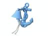 Rustic Light Blue Cast Iron Wall Mounted Anchor Bell 8 - 1
