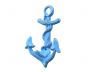 Rustic Light Blue Cast Iron Anchor Hook 8 - 1