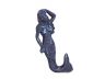 Rustic Dark Blue Cast Iron Mermaid Hook 6 - 2