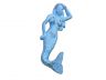 Rustic Light Blue Cast Iron Mermaid Hook 6 - 2