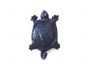 Rustic Dark Blue Cast Iron Turtle Key Hook 6 - 1