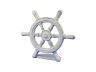 Whitewashed Cast Iron Ship Wheel Door Stopper 9 - 1