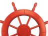Red Decorative Ship Wheel 24 - 3