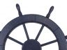 Wooden Rustic All Dark Blue Decorative Ship Wheel 30 - 3