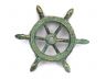 Antique Bronze Cast Iron Ship Wheel Decorative Paperweight 4 - 2