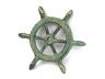 Antique Bronze Cast Iron Ship Wheel Decorative Paperweight 4 - 1