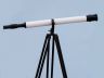 Floor Standing Oil-Rubbed Bronze-White Leather With Black Stand Galileo Telescope 65 - 15
