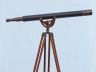 Floor Standing Bronzed With Leather Anchormaster Telescope 65 - 3