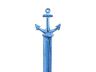 Rustic Dark Blue Whitewashed Cast Iron Anchor Paper Towel Holder 16 - 7