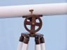 Floor Standing Bronzed With White Leather Griffith Astro Telescope 65 - 8