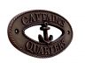 Antique Copper Captains Quarters Sign 9 - 1