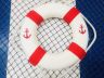 Classic White Decorative Anchor Lifering With Red Bands 10 - 1