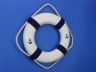 Classic White Decorative Anchor Lifering with Blue Bands 15 - 8