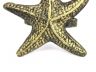 Antique Gold Cast Iron Starfish Napkin Ring 3 - set of 2 - 4