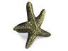 Antique Gold Cast Iron Starfish Napkin Ring 3 - set of 2 - 1