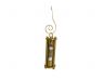 Solid Brass Hour Glass Christmas Ornament 5 - 1