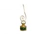 Solid Brass Green Ship Oil Lamp Christmas Ornament 3 - 1