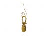 Solid Brass Single Pulley Christmas Ornament 4 - 1