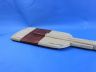 Wooden Rustic Manhattan Beach Decorative Squared Rowing Boat Oar with Hooks 50 - 5