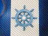 Rustic All Light Blue Decorative Ship Wheel With Seashell 12 - 1