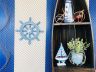Rustic All Light Blue Decorative Ship Wheel With Starfish 12 - 2