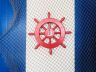 Red Decorative Ship Wheel With Sailboat 12 - 1