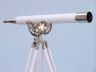 Floor Standing Chrome With White Leather Anchormaster Telescope 50 - 6