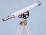 Floor Standing Chrome With White Leather Anchormaster Telescope 50 - 5