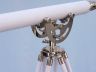 Floor Standing Chrome With White Leather Anchormaster Telescope 50 - 3