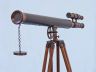 Floor Standing Bronzed With Leather Griffith Astro Telescope 65 - 8