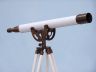 Floor Standing Antique Copper With White Leather Anchormaster Telescope 50 - 6