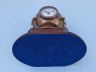 Antique Brass Decorative Divers Helmet Clock on Rosewood Base 12 - 6