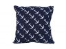 Decorative Blue Pillow with White Anchors Nautical Pillow 16 - 1
