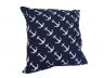 Decorative Blue Pillow with White Anchors Nautical Pillow 16 - 2