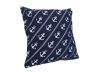 Decorative Blue Pillow with White Rope and Anchors Throw Pillow 16 - 4