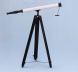 Floor Standing Oil-Rubbed Bronze-White Leather with Black Stand Harbor Master Telescope 60 - 6