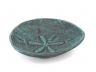 Seaworn Blue Cast Iron Sand Dollar Decorative Plate 6 - 3