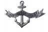 Antique Silver Cast Iron Anchor Captains Quarters Sign 8 - 2