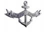 Antique Silver Cast Iron Anchors Aweigh Anchor Sign 8  - 1