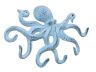 Rustic Dark Blue Whitewashed Cast Iron Octopus Hook 11 - 5