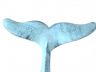 Rustic Dark Blue Whitewashed Cast Iron Decorative Whale Tail Hook 5 - 2