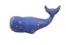 Rustic Dark Blue Cast Iron Whale Paperweight 5 - 1