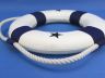 Classic White Decorative Lifering with Blue Bands 10 - 6