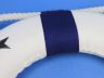 Classic White Decorative Lifering with Blue Bands 10 - 4