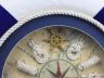 Classic White Decorative Lifering Clock with Blue Bands 18 - 1