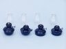 Iron Table Oil Lamp 5 - Set of 4 - Dark Blue - 1