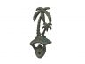 Antique Seaworn Bronze Cast Iron Wall Mounted Palmtree Bottle Opener 6 - 1