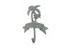 Antique Seaworn Bronze Cast Iron Palm Tree Beach Hook 8 - 3
