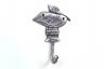 Rustic Silver Cast Iron Pelican on Post Wall Hook 7 - 2