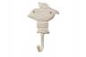 Whitewashed Cast Iron Pelican on Post Wall Hook 7 - 2